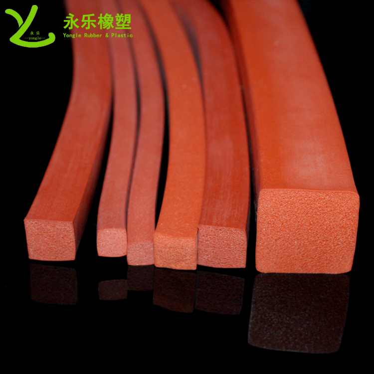 擠出硅膠密封條，耐高溫發(fā)泡硅膠條，阻燃硅膠發(fā)泡條