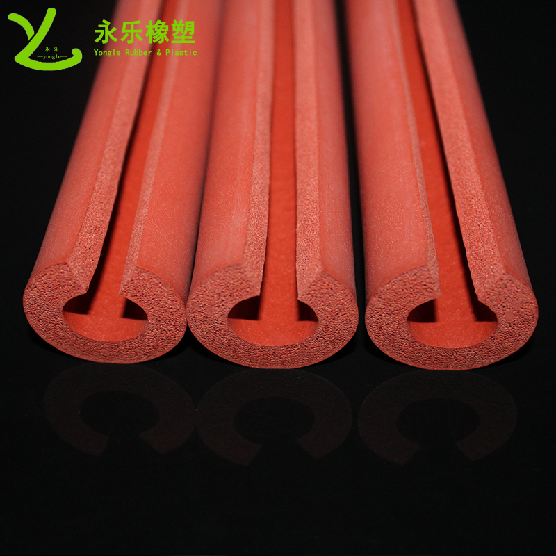 開口發(fā)泡硅膠管，耐高溫發(fā)泡硅膠管，保溫發(fā)泡硅膠管，隔熱發(fā)泡硅膠管