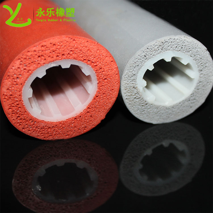 復(fù)合發(fā)泡硅膠管，耐高溫發(fā)泡硅膠管，保溫發(fā)泡硅膠管