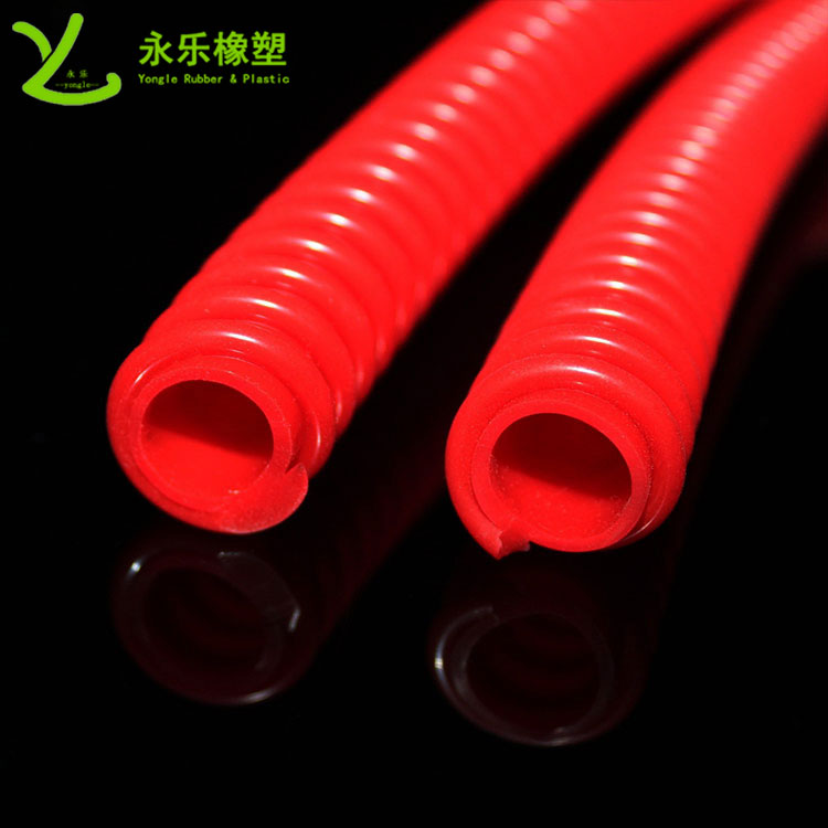 擠出醫(yī)用硅膠波紋管，紅色硅膠波紋管，耐高溫硅膠波紋管
