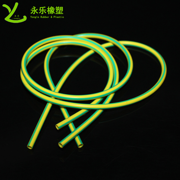 阻燃硅膠管，雙色阻燃硅膠管，黃綠絕緣硅膠管