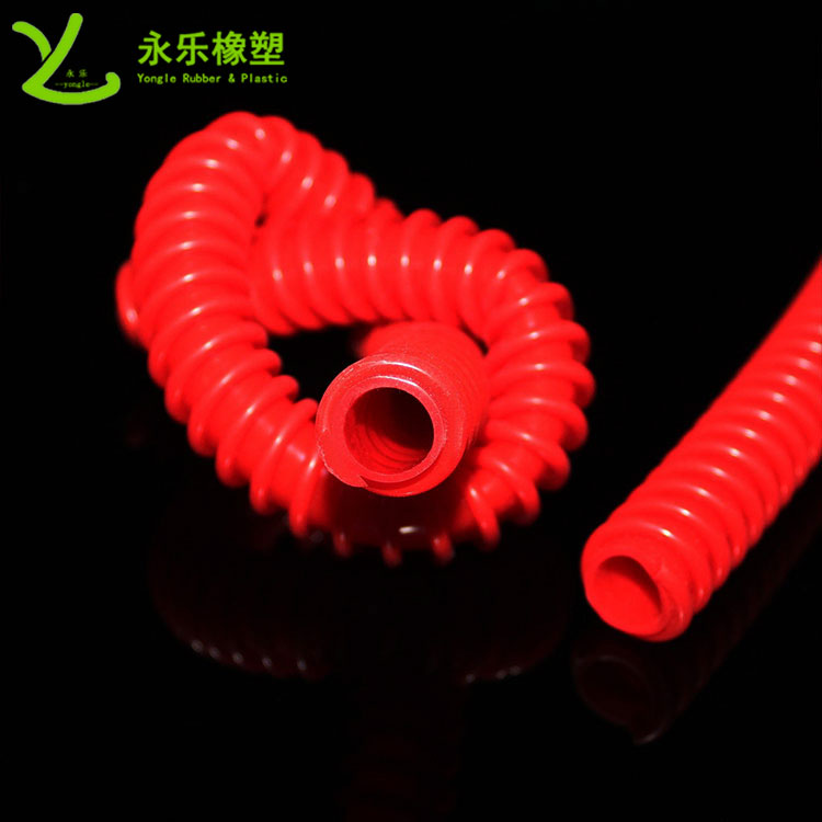 擠出醫(yī)用硅膠波紋管，紅色硅膠波紋管，耐高溫硅膠波紋管