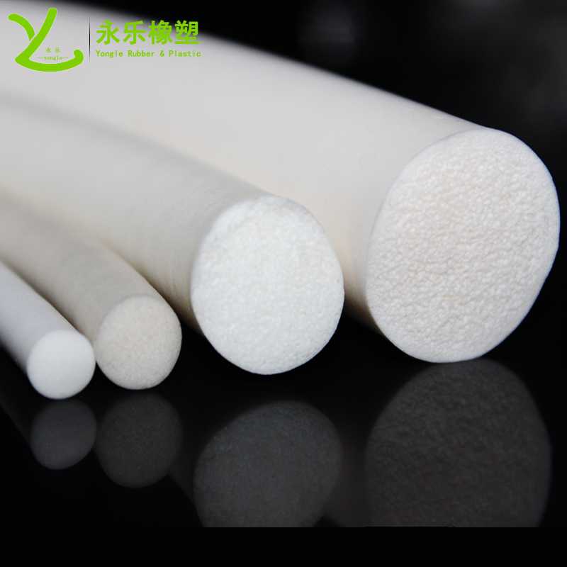 白色發(fā)泡硅膠條，無鹵發(fā)泡硅膠密封條，防水發(fā)泡硅膠密封條