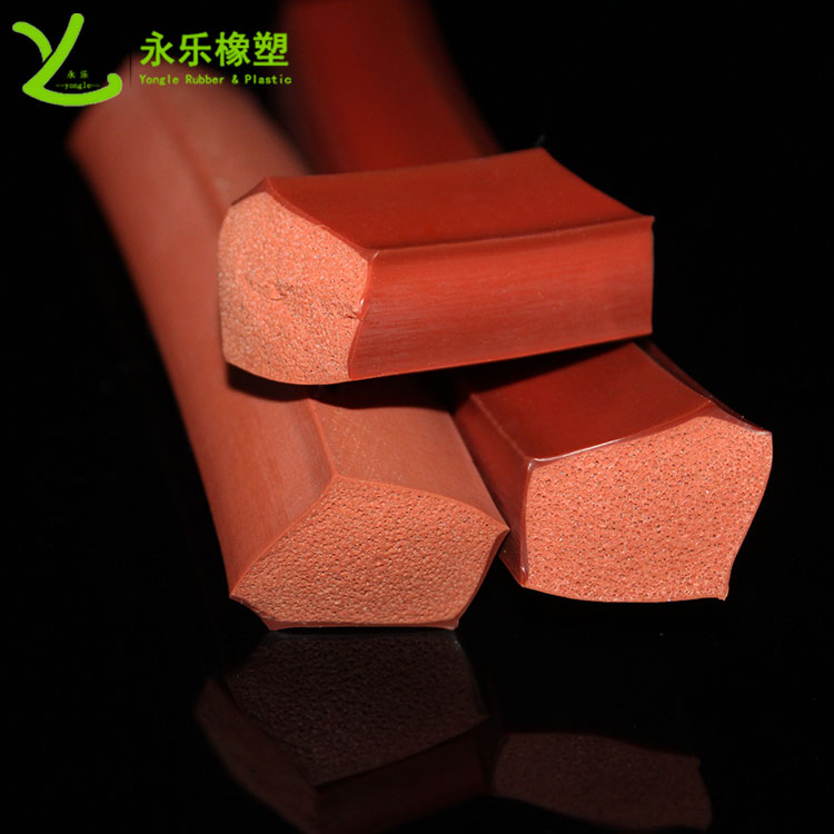 擠出復合發(fā)泡硅膠條，耐高溫復合發(fā)泡硅膠條，耐老化復合發(fā)泡硅膠條